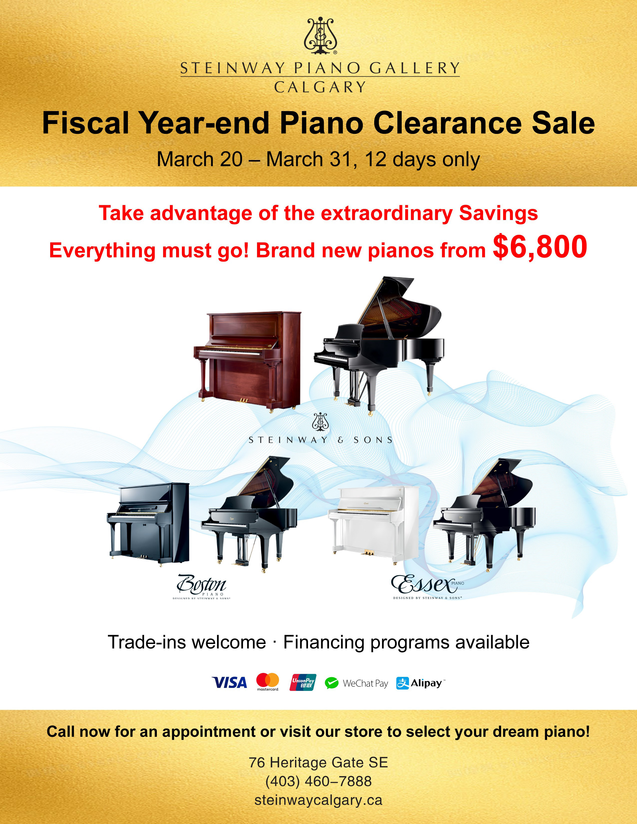 FiscalYearendPianoClearanceSale Steinway & Sons